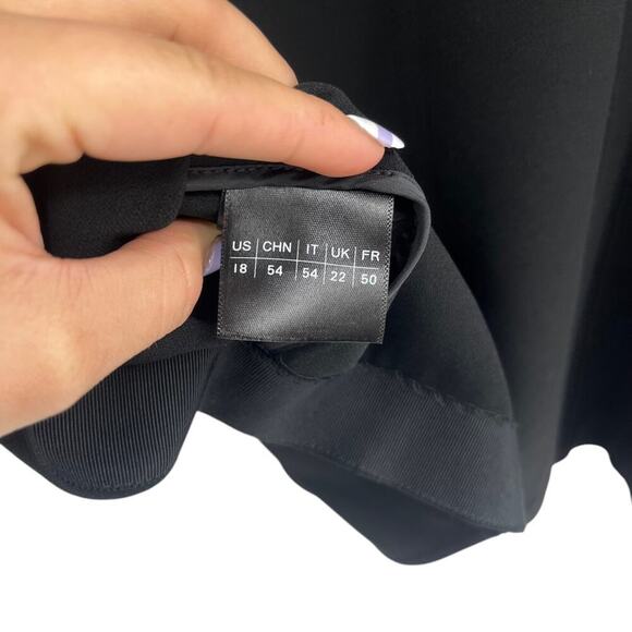 LAFAYETTE 148 NEW YORK Blazer Jacket Black Two Button Pockets Lightweight 18 - Picture 7 of 11